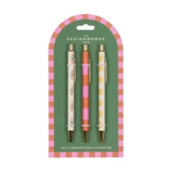 A Dopo Set of 3 Pens - Flower, Stripe, Lemon