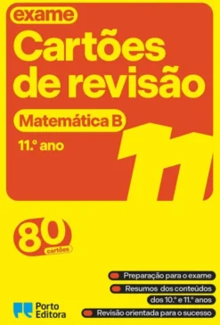 Cartões de Revisão - Livro Matemática B - 11.º Ano