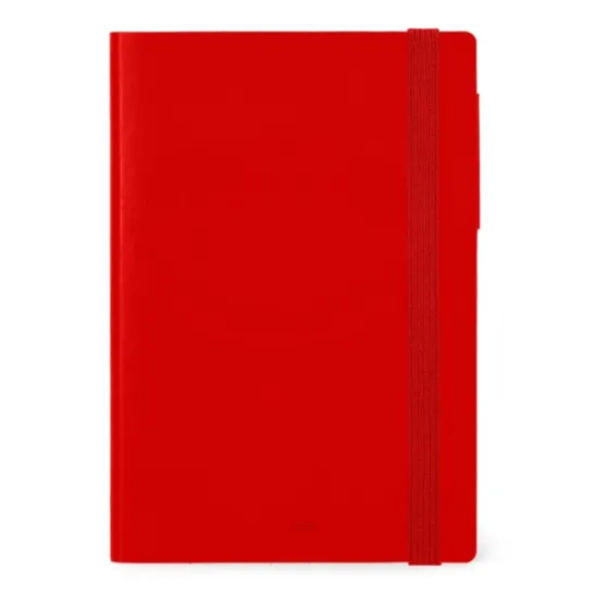 12-MONTH DIARY - 2025 - MEDIUM WEEKLY DIARY WITH NOTEBOOK - RADIANT RED