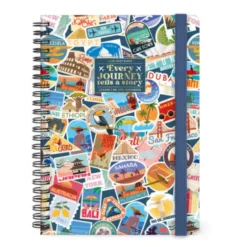 16-Month Diary 2027 - Travel - Stickers - Large - Weekly Spiral Bound