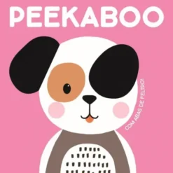Peekaboo Com Abas de Feltro - Cão - Rosa
