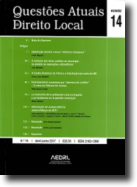 Questões Atuais de Direito Local N.º14