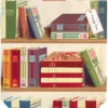 Tote Bag Cavallini 33x40.5cm Library Books