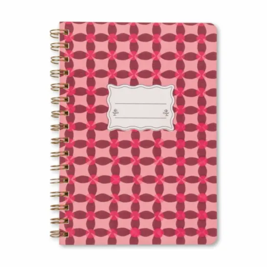 Tulip A5 Twin Wire Notebook - Pinwheel Pink